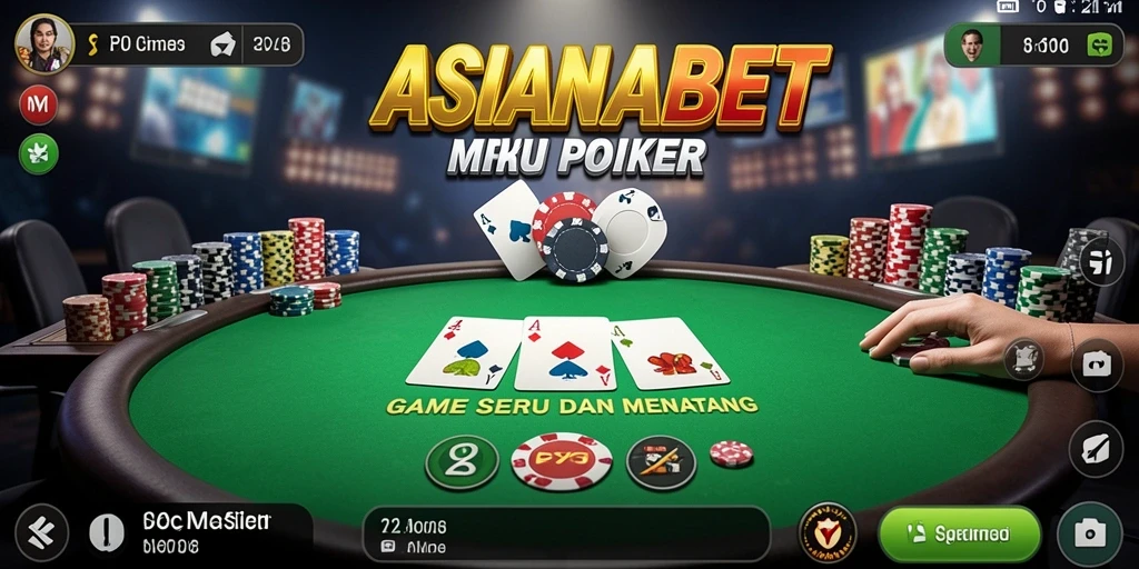 Screenshot gameplay ASIANABET yang menampilkan keseruan bermain Poker.