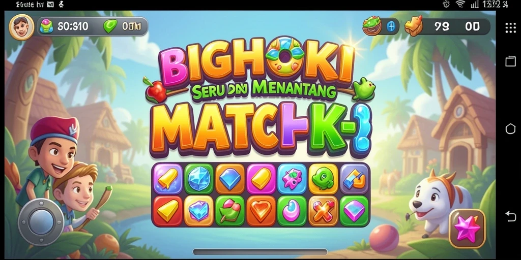 Gameplay BIGHOKI yang seru dalam genre Match-3.