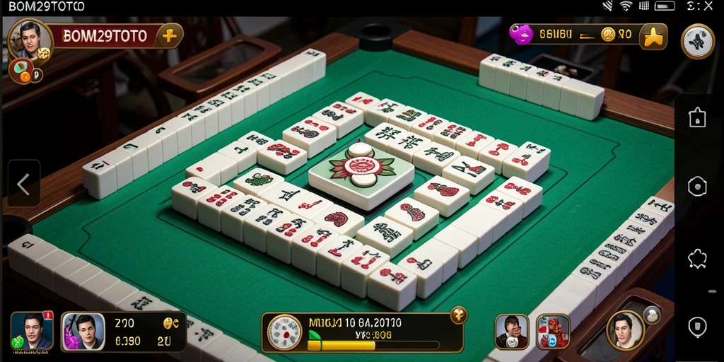 Tampilan gameplay yang menarik dan penuh strategi Mahjong.