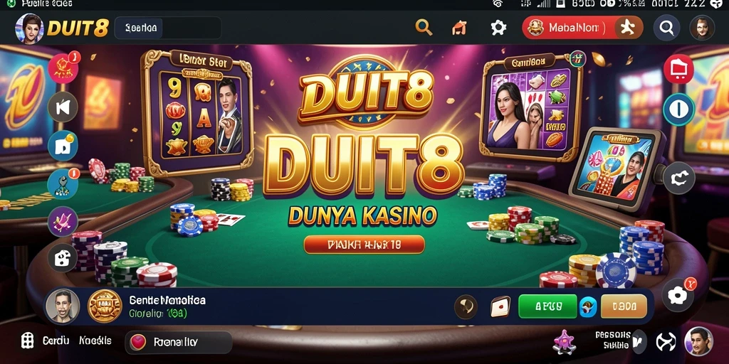 Gameplay menakjubkan dari aplikasi DUIT8 yang menyajikan permainan kasino.