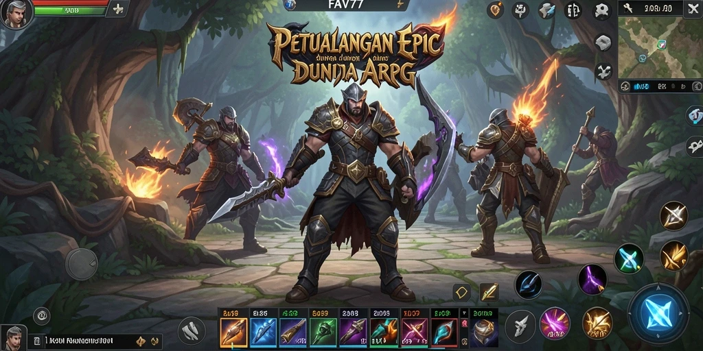 Tampilan gameplay epik dari FAV77 dengan pertarungan seru.