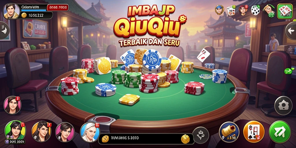Screenshot utama IMBAJP menampilkan gameplay QiuQiu yang seru.