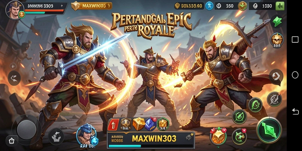 Tampilan aksi seru dalam gameplay MAXWIN303