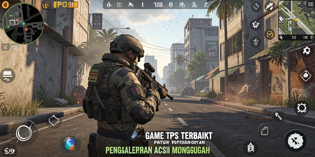Tampilan gameplay MPO08 yang mendebarkan dalam suasana aksi TPS.