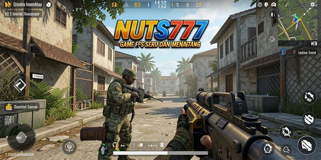 Tampilan gameplay NUTS777 dengan aksi intens dan grafis memukau.