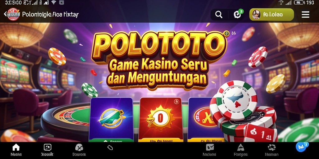 Tampilan gameplay seru dalam POLOTOTO yang penuh warna.