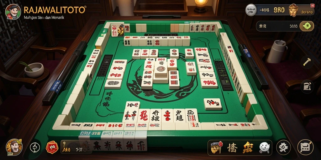 Tampilan gameplay Mahjong yang seru dan interaktif di RAJAWALITOTO.