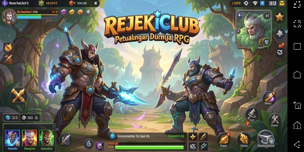 Screenshot gameplay REJEKICLUB menampilkan aksi mendebarkan di dunia RPG.