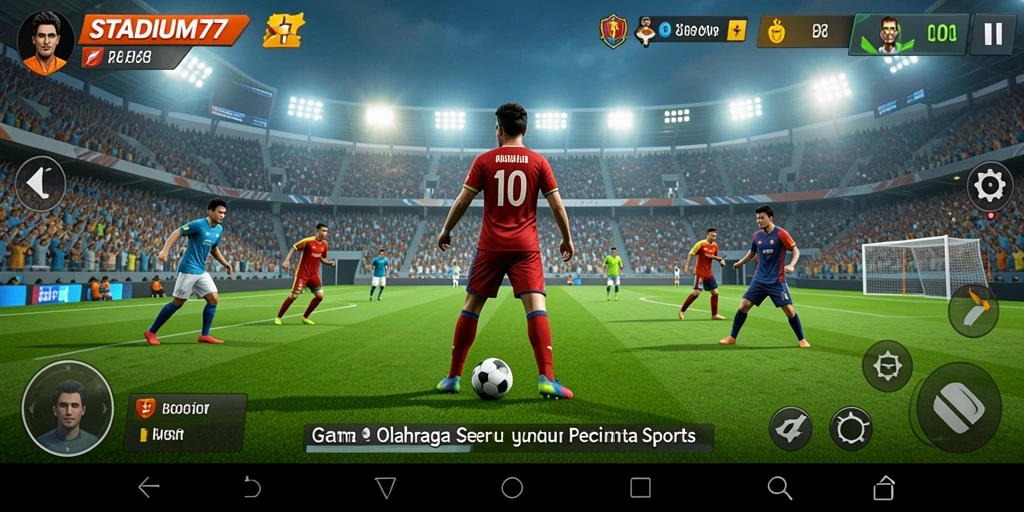 Gameplay seru STADIUM77 dengan aksi mendebarkan di lapangan.